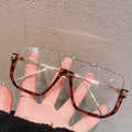 Oversized Square Semi-Metal Glasses - Shoe Candy Shop