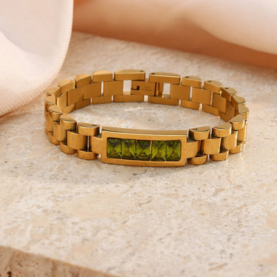 Stone Paved Watchband Wrist Bracelets - Shoe Candy Shop