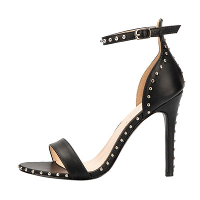 Rivet Peep Toe Heels - Shoe Candy Shop