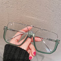 Oversized Square Semi-Metal Glasses - Shoe Candy Shop