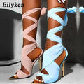 Cross-tied Lace-up Stiletto Heels - Shoe Candy Shop