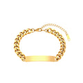 Cuban Chain Bracelet Bangles For Women 18K Gold Plated Stainless Steel Jewelry - Shoe Candy Shop