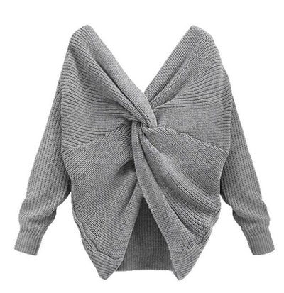 Knotted Pullover Sweater - Shoe Candy Shop