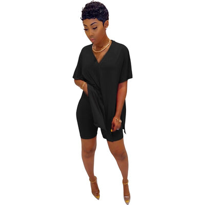 V-Neck Two Piece Set - Shoe Candy Shop