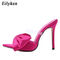 Silk Butterfly-Knot Heel - Shoe Candy Shop