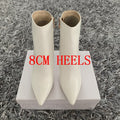 New Women Ankle Boots Sexy High Heels Designer Shoes For Women Motorcycle Boots Side Zipper Women&#39;s Ankle Botas Femininas - Shoe Candy Shop