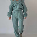 Women Fleece Two Piece Tracksuit - Shoe Candy Shop