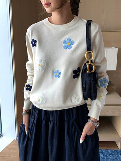 Flower Sweater - Shoe Candy Shop