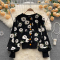 3D Floral Patchwork Crop Jacket