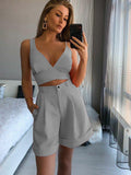 Sexy Sleeveless Backless Shorts Set - Shoe Candy Shop