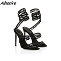 Rhinestone Fringe Sandals - Shoe Candy Shop