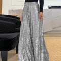 Elegant Shinny Sequin Long Pants - Shoe Candy Shop