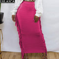 High Waist Tassel Skirt - Shoe Candy Shop