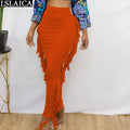 High Waist Tassel Skirt - Shoe Candy Shop