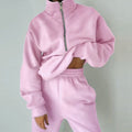 Women Fleece Two Piece Tracksuit - Shoe Candy Shop