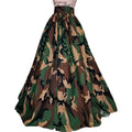 High Waist Camouflage Long Skirt - Shoe Candy Shop