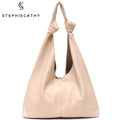 Genuine Leather Hobo Bag - Shoe Candy Shop