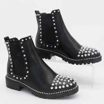 Studded Women Ankle Boots