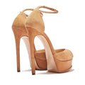 Beige Suede High Platform Pumps - Shoe Candy Shop