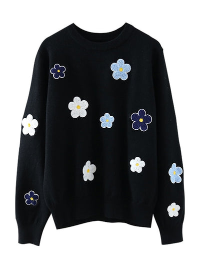 Flower Sweater - Shoe Candy Shop