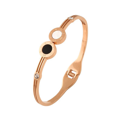 Round Stainless Steel Roman Numerals Bracelets - Shoe Candy Shop