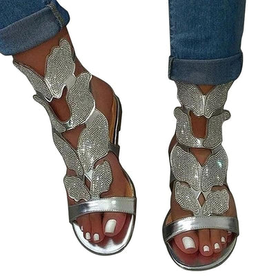 "Butterfly" Rhinestone Sandals