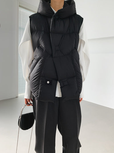 Hooded Puffer Vest - Shoe Candy Shop