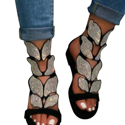 "Butterfly" Rhinestone Sandals