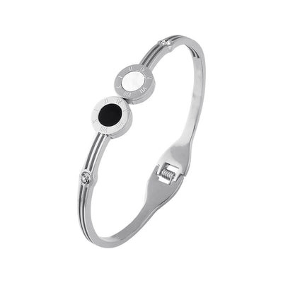 Round Stainless Steel Roman Numerals Bracelets - Shoe Candy Shop