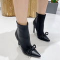 Bow Tie Ankle Boots - Shoe Candy Shop