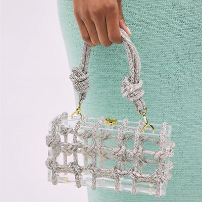 Crystal-Embellished Clutch - Shoe Candy Shop