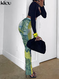 Tie Dye Print Women Flared Trousers - Shoe Candy Shop