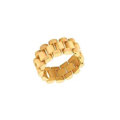 Stainless Steel Gold Plated Tarnish Free Ring - Shoe Candy Shop