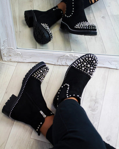 Studded Women Ankle Boots