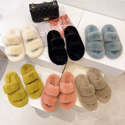 Furry Slippers - Shoe Candy Shop