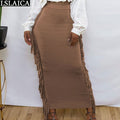 High Waist Tassel Skirt - Shoe Candy Shop