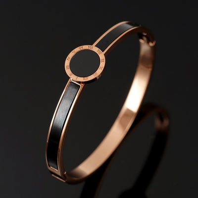 Round Stainless Steel Roman Numerals Bracelets - Shoe Candy Shop