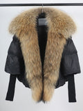 Real Fox Fur Collar Goose Down Jacket - Shoe Candy Shop