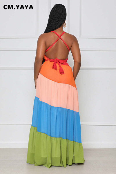 Halter Neck Backless Maxi Dress - Shoe Candy Shop