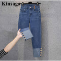 Patchwork Stretch Skinny Jeans - Shoe Candy Shop