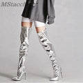 Runway Stilettos Pointed Toe Mirror Boots - Shoe Candy Shop