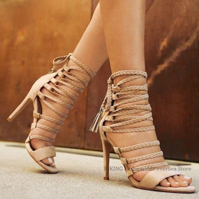 Tassel Gladiator Sandals - Shoe Candy Shop