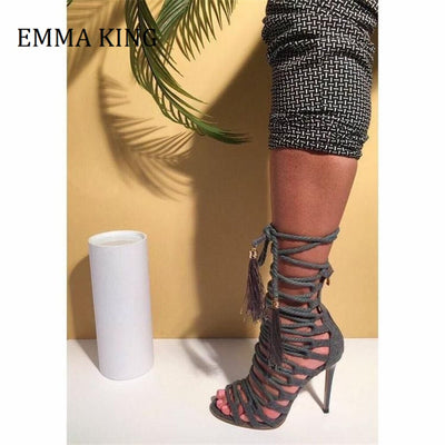 Tassel Gladiator Sandals - Shoe Candy Shop