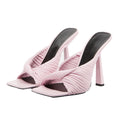 Victoria Pleated Sandals - Shoe Candy Shop