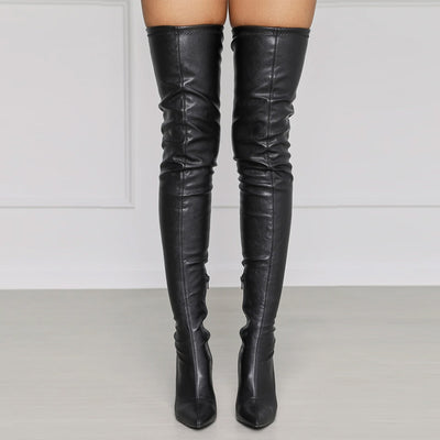 Thigh High Stiletto Boots - Shoe Candy Shop