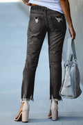 Laced-up Slim-fit Jeans - Shoe Candy Shop