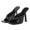 Victoria Pleated Sandals - Shoe Candy Shop